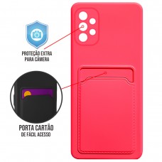 Capa para Samsung Galaxy A72 - Emborrachada Case Card Pink